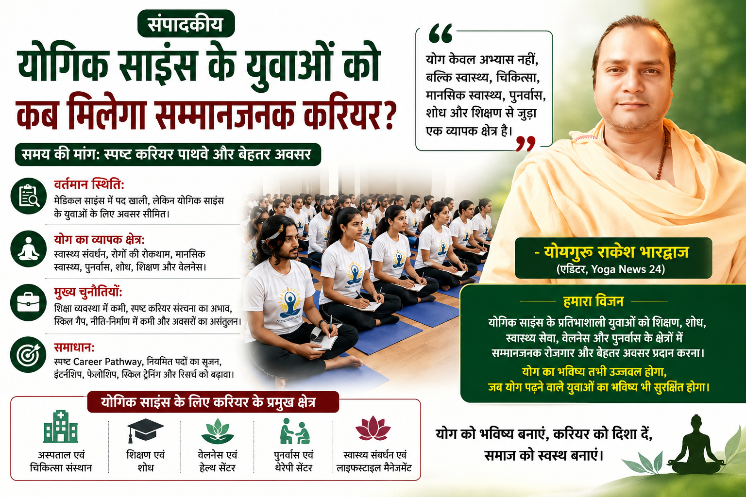 योगिक साइंस के युवाओं को कब मिलेगा सम्मानजनक करियर?